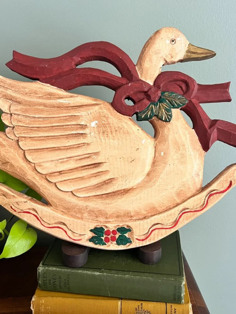 Vintage Selvestri Wooden Goose Wall Decor Scandinavian‎ Folk Art Christmas